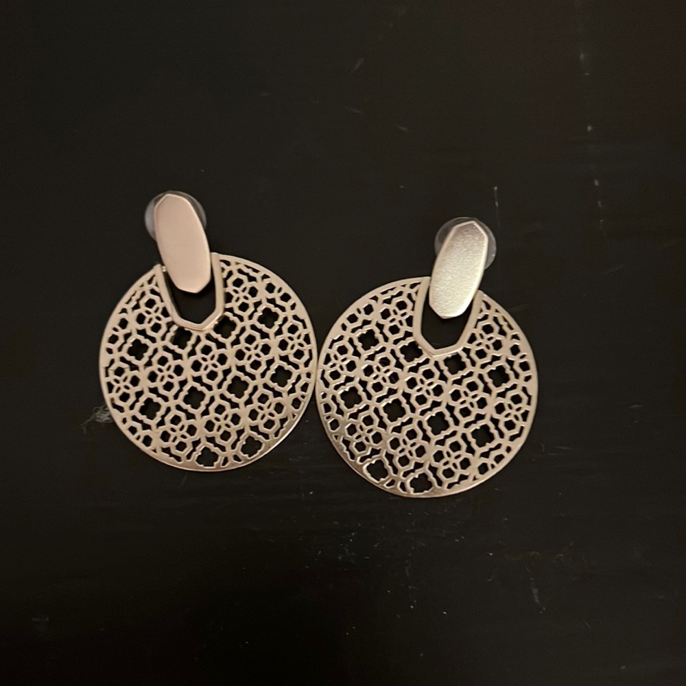 Didi Gold Statement Earrings in Gold Filigree